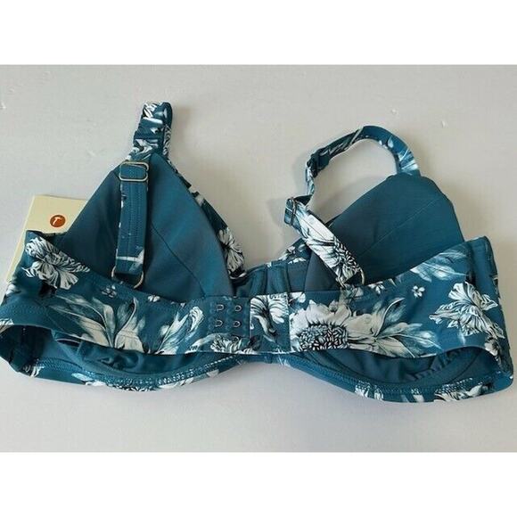 Artesands Fleur Du Champ Monet Soft Cup Bikini Top Twist Front Floral Blue 12 - Picture 8 of 8